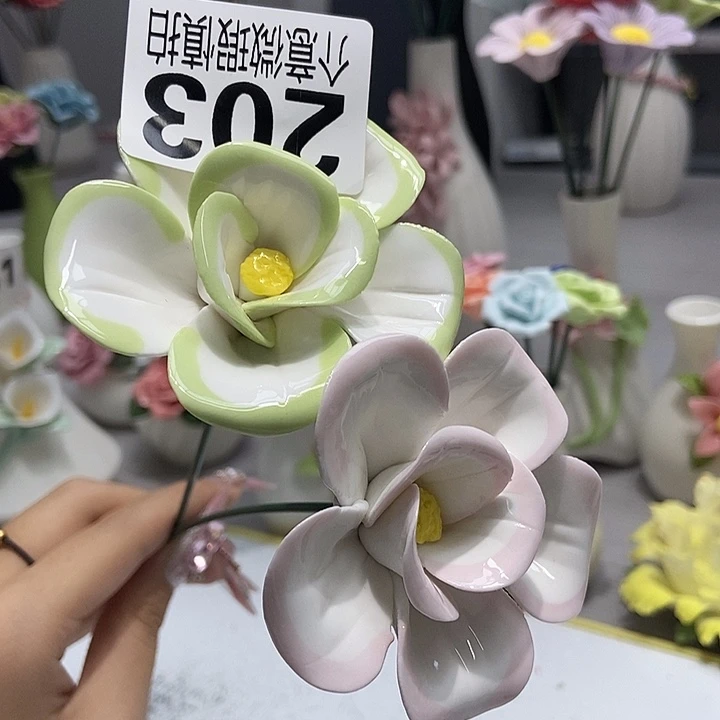 陶瓷纯手工捏花设计