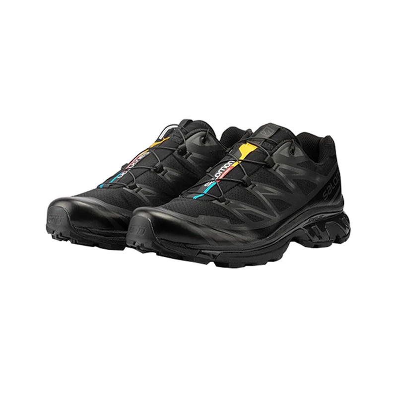 Salomon萨洛蒙 XT-6 日食 墨黑色 户外越野复古运动跑步鞋 410866
