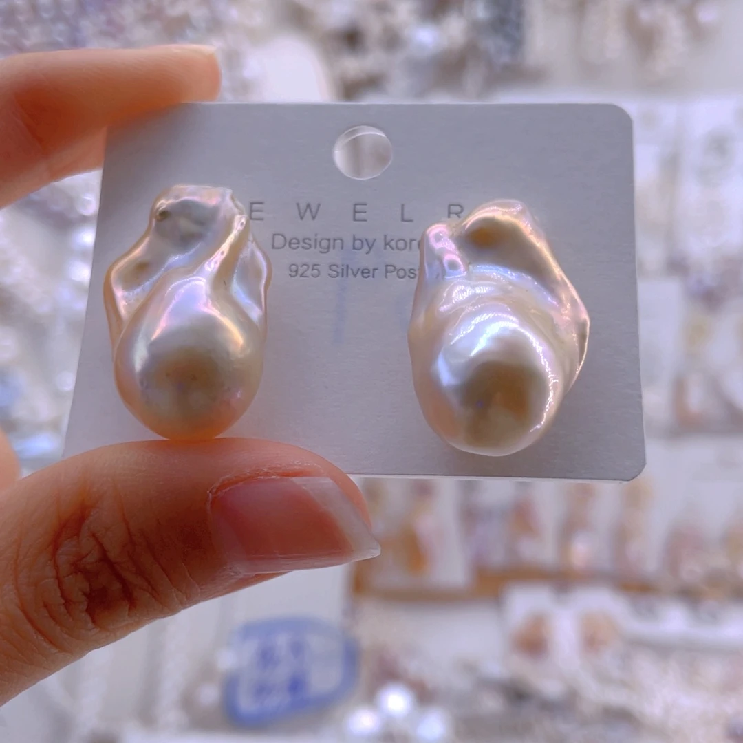 未镶嵌耳饰淡水珍珠耳饰