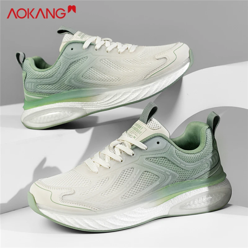 Aokang/奥康男鞋2025秋季时尚渐变潮鞋男士百搭厚底保暖休闲跑鞋