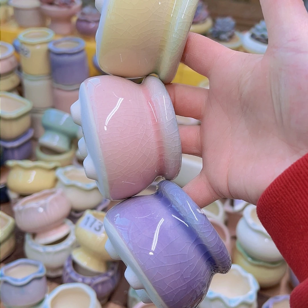 红陶陶瓷花盆当场满12包邮