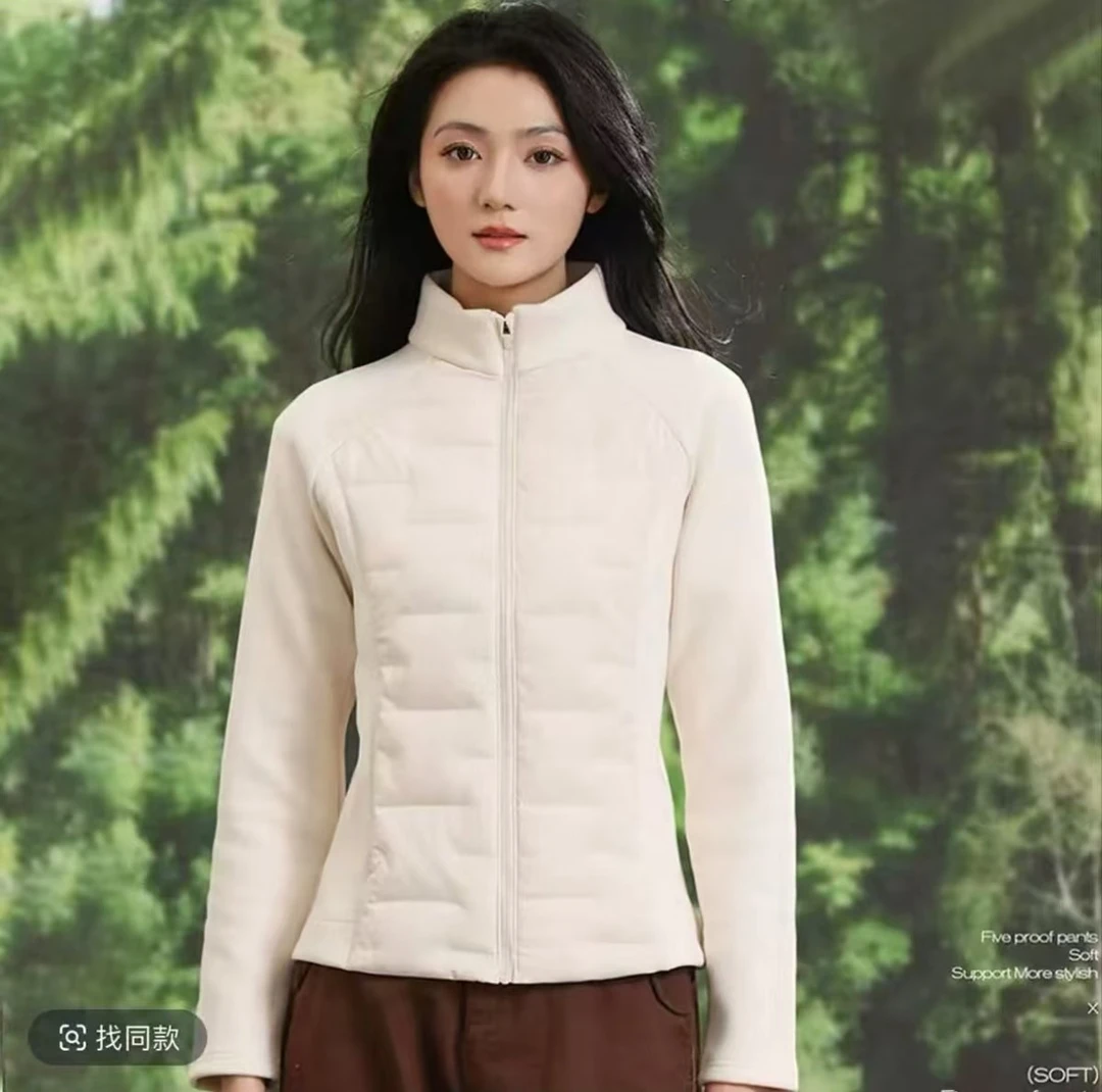 G1668女士小蛮腰立领拼接轻薄秋冬保暖棉服女款冬季时尚休闲外套