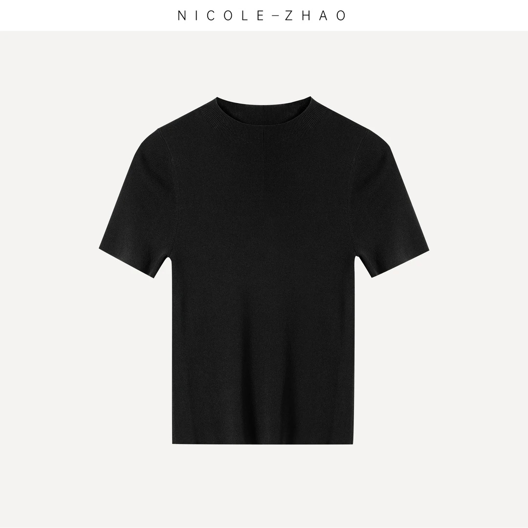 【贵姐NICOLE】高端设计师款真丝纯色短袖 BTHY09