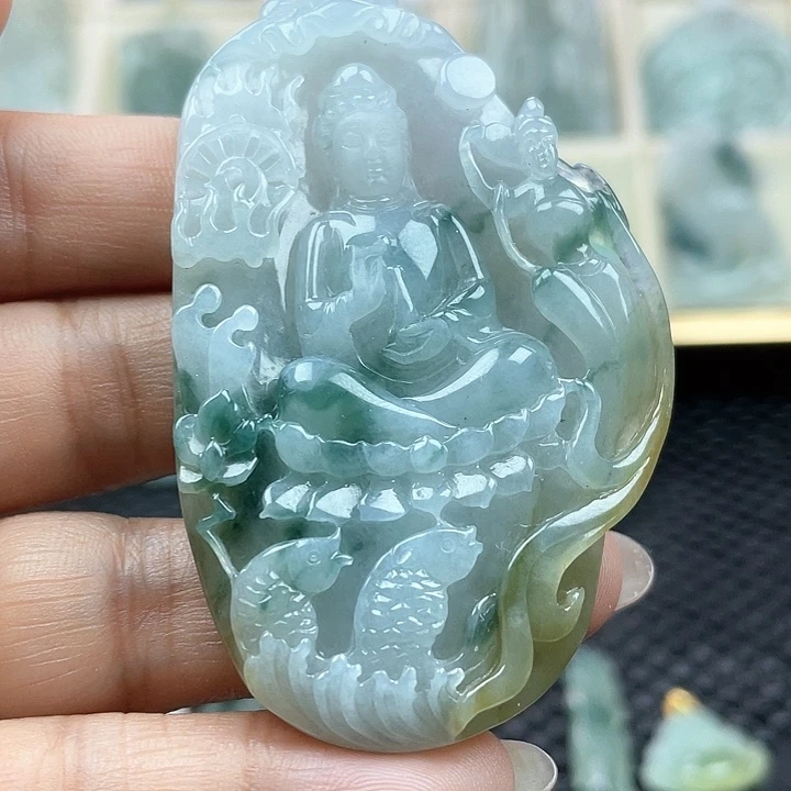 颈饰未镶嵌翡翠X天然翡翠素衣
