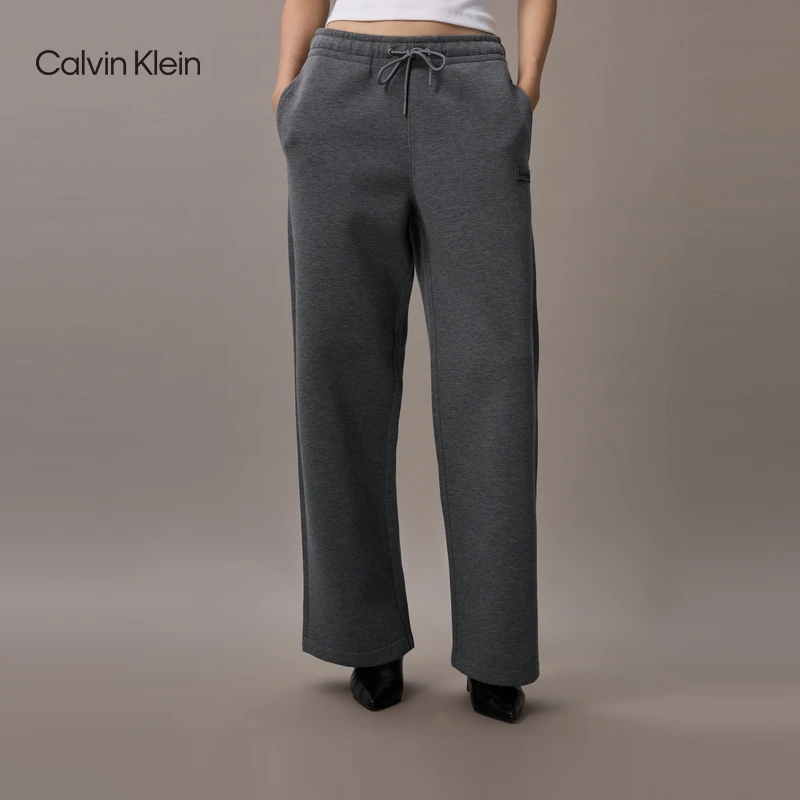 CK Jeans25秋季新款女士经典小标抽绳腰针织运动裤休闲裤