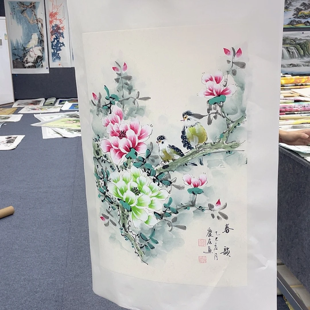 国画作品小姐姐放漏…