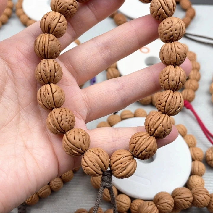 用***9手串/手链核桃14.4尺寸野生桃核手持