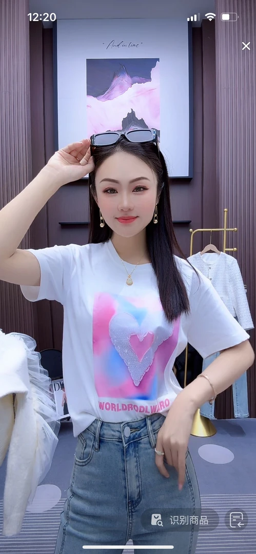 （芳芳惊喜）夏季印花潮流春夏卡通纯棉短袖-盛放爱心