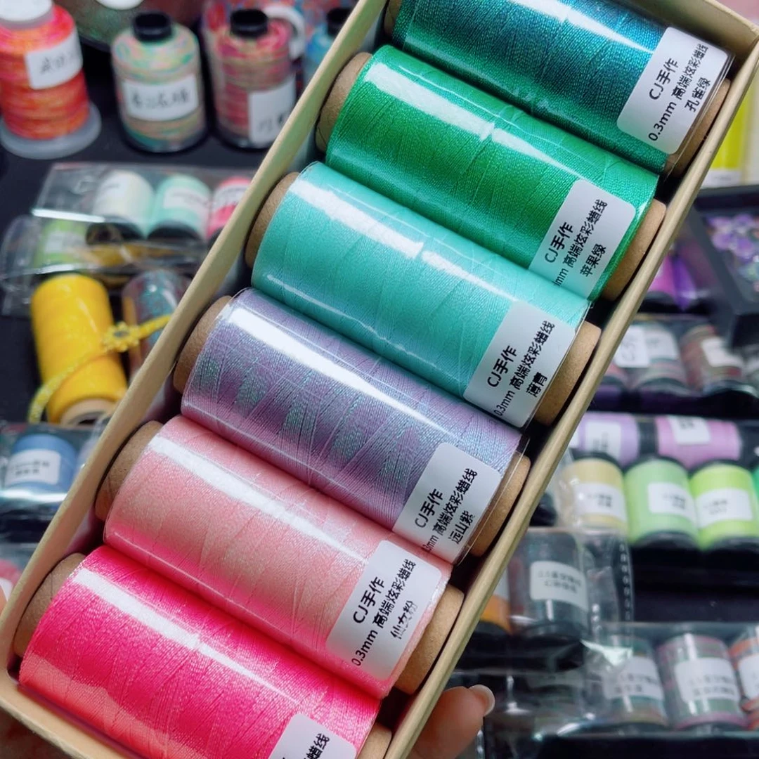 腈纶0.3炫彩蜡纸轴6卷套盒