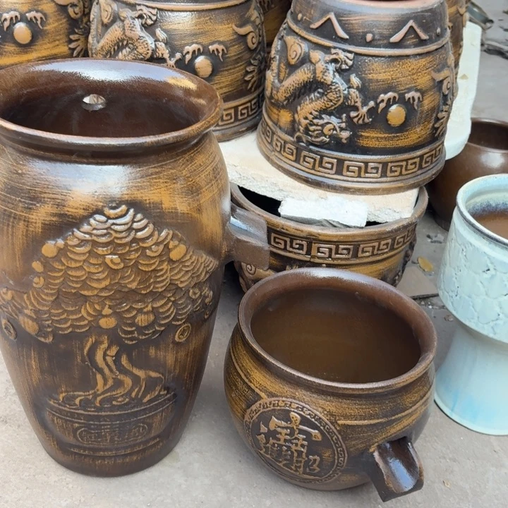 粗陶口径21/40，20/17进水口2.5厘米瑕疵