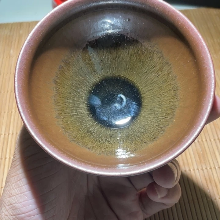茶盏柿红兔毫主人杯