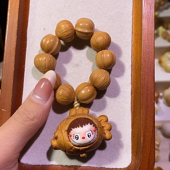 猴头核桃手串多半小鱼拉布布