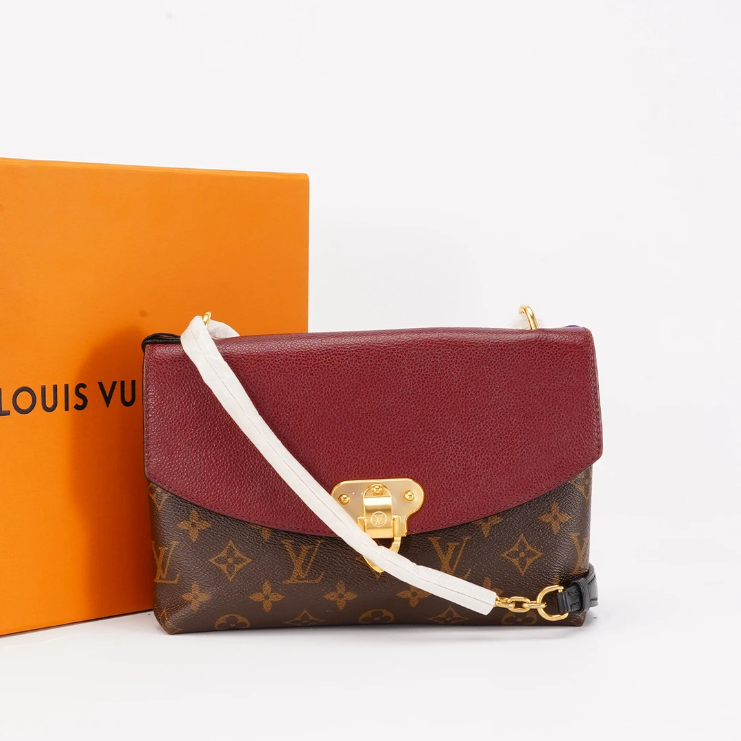 95新 LouisVuitton/路易威登 传奇信封酒红色新款/BG22003569