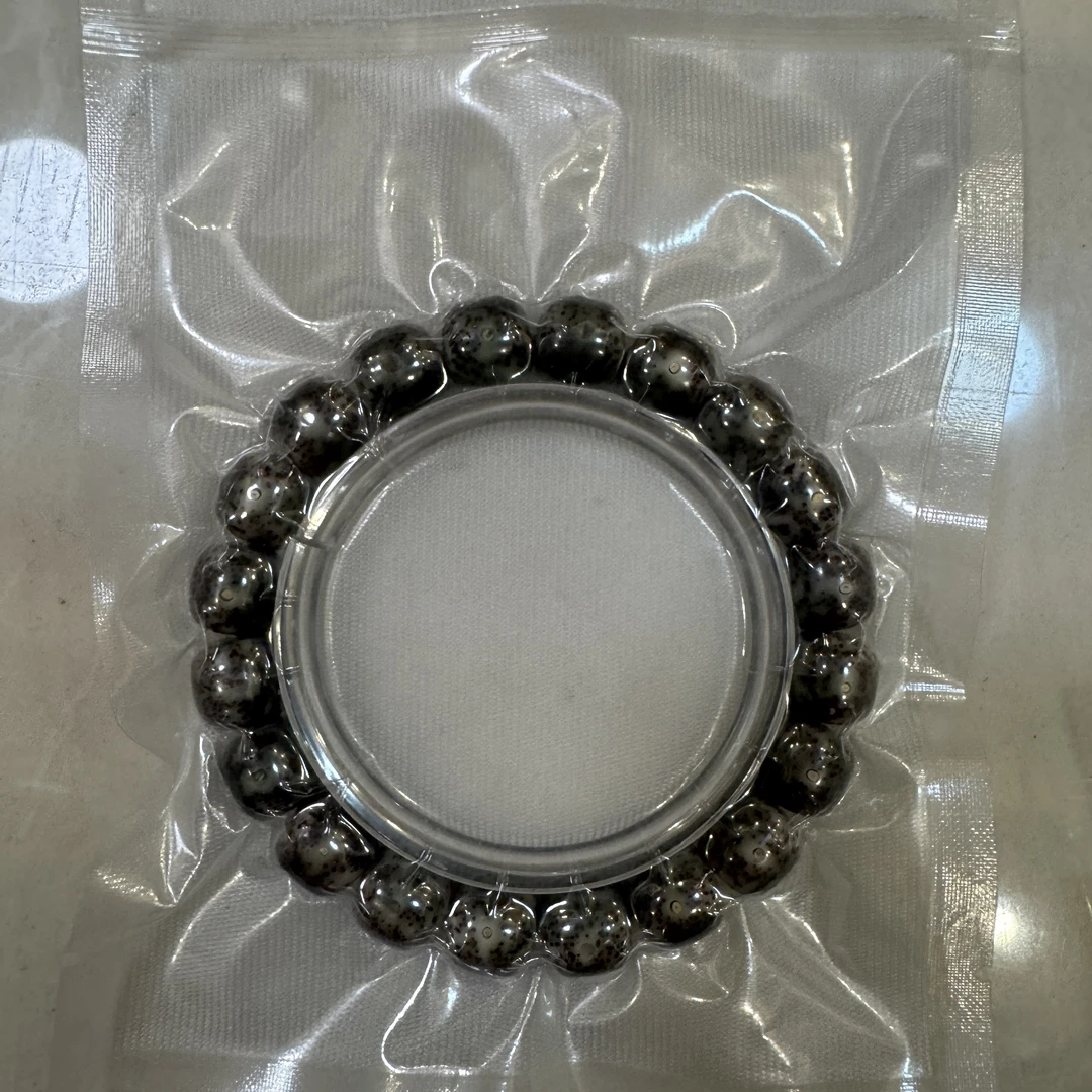 【表哥专属】D006灰冰星月单圈手串11*12mm