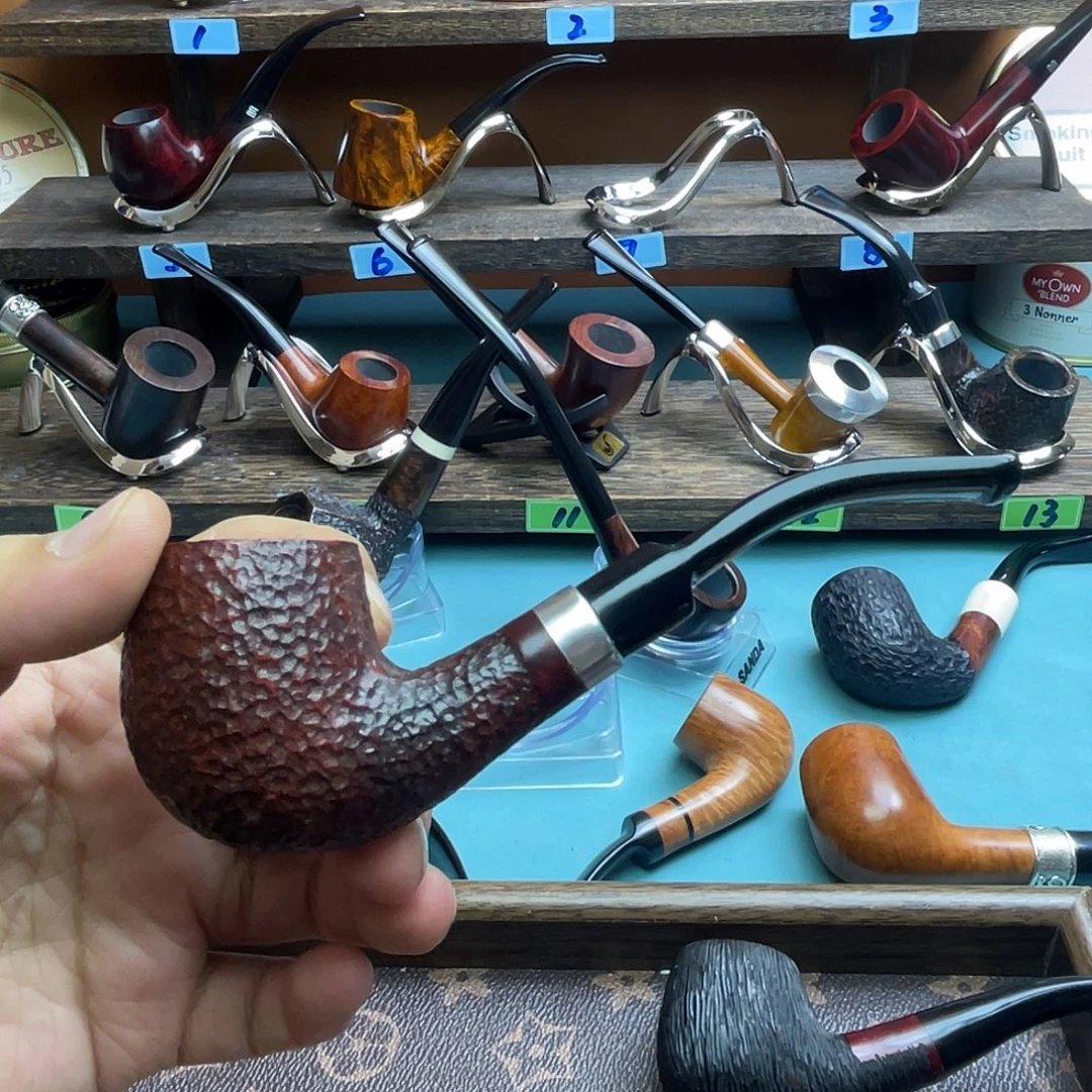 迅***骑石楠木手工福尔摩斯弯斗