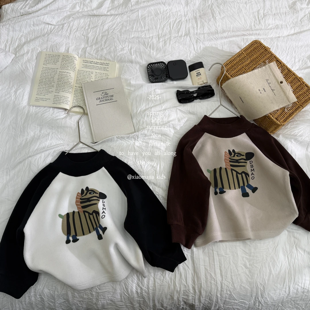 14现货-小马家2025儿童冬款加厚圆领打底衫7152潮流时尚宽松上衣