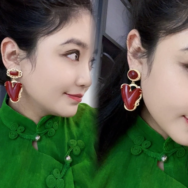 合金耳饰 央稞【树杈型爆款耳环耳环】2025新款藏式耳坠民族风饰品