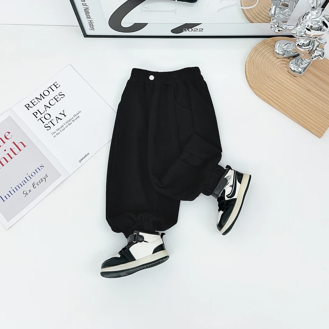 儿童裤子春秋款男童运动裤2025秋新款秋装 HZ25670 悠悠童话童装