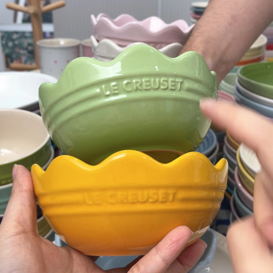 瓷片微瑕2个花边碗