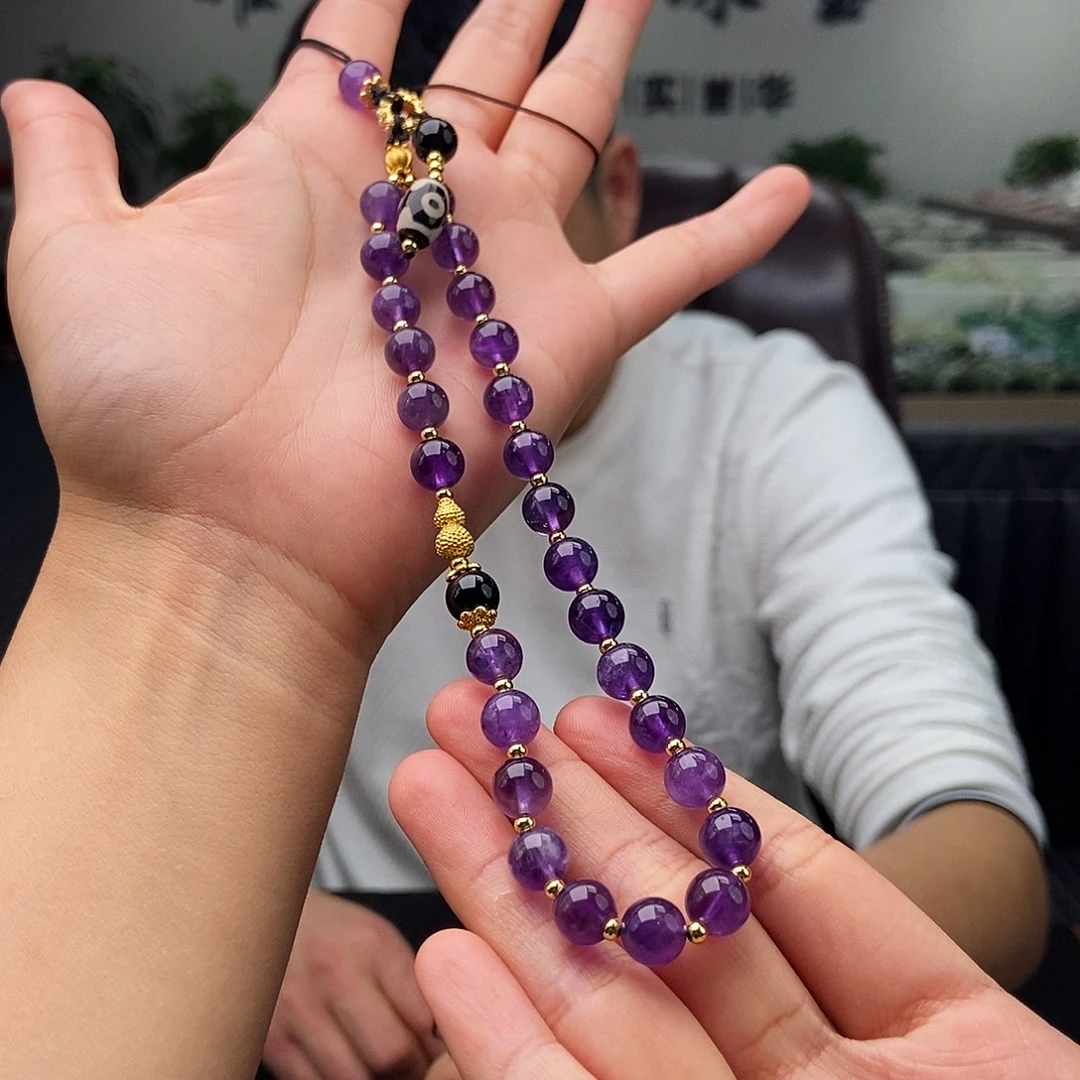 未镶嵌紫晶颈饰手机链 颜色多样性发拍一发一