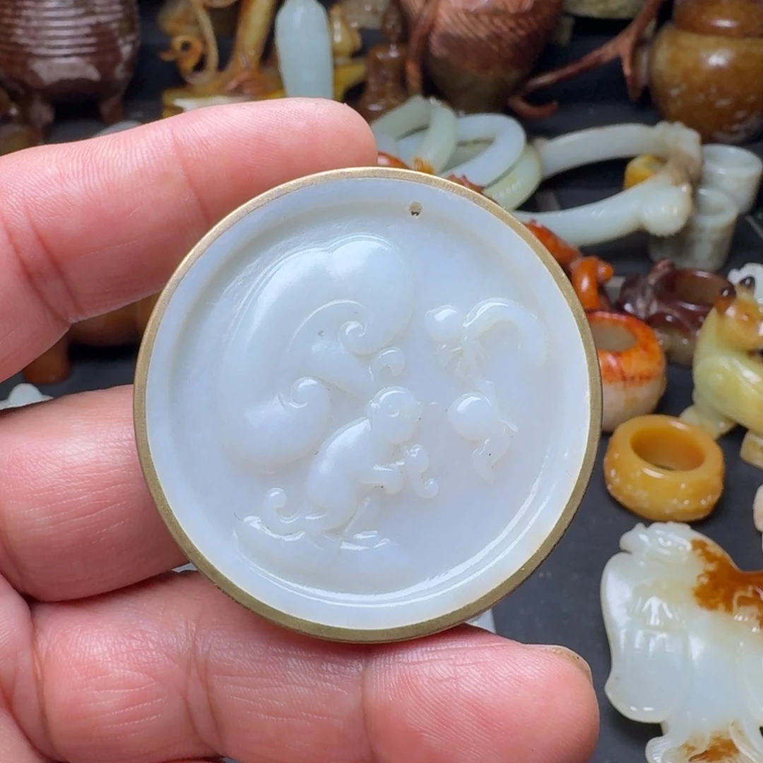 和田玉挂件合金精品合金挂件