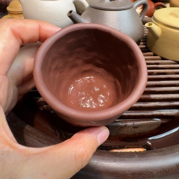 紫砂茶杯紫泥无添加90cc