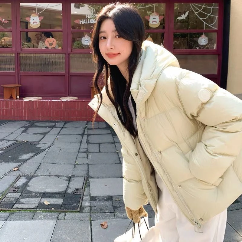 短款棉服新款冬季小个子棉袄女加厚面包服连棉衣韩版宽松外套