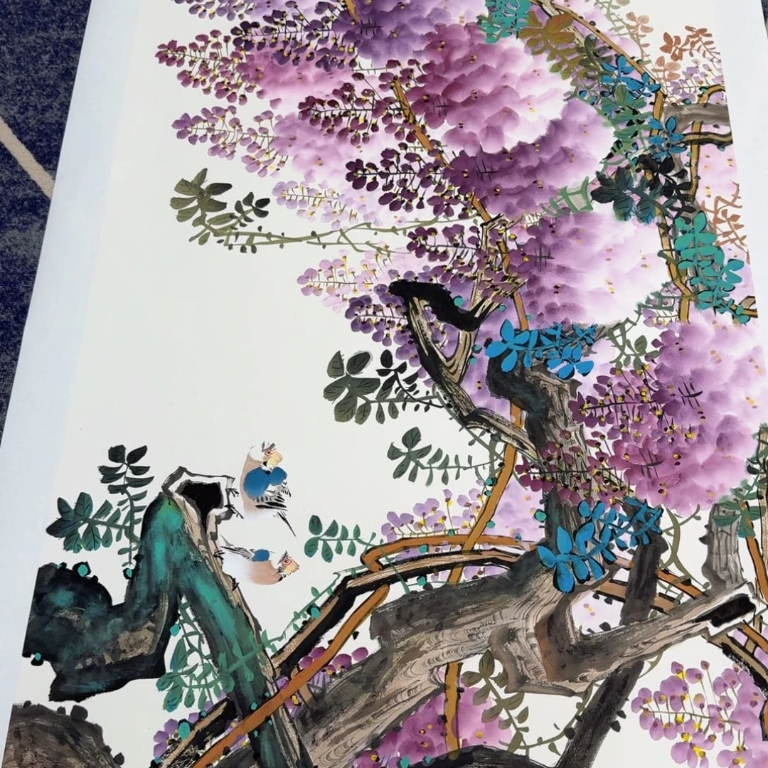 国画国画作品山水花鸟