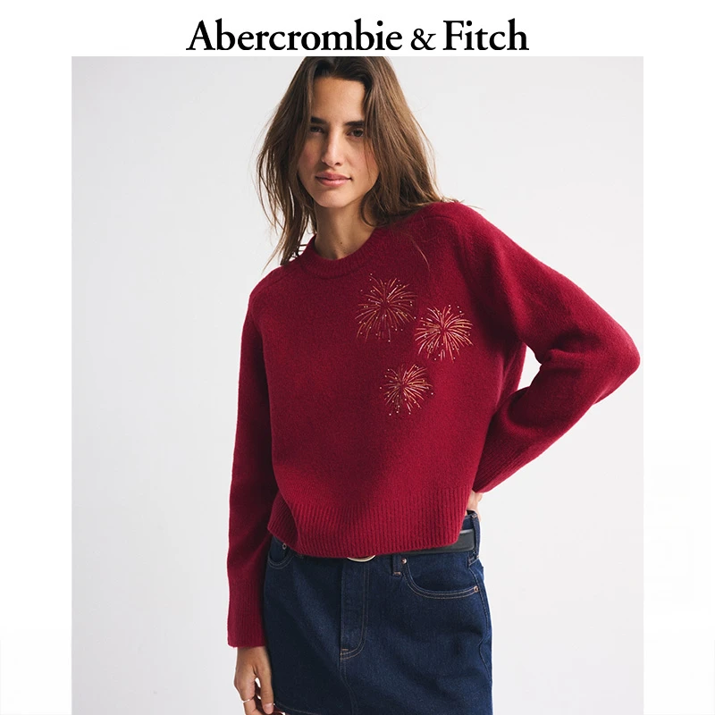 【马年新春】AF新年红多色毛衣针织衫26春季新款女装150-5305