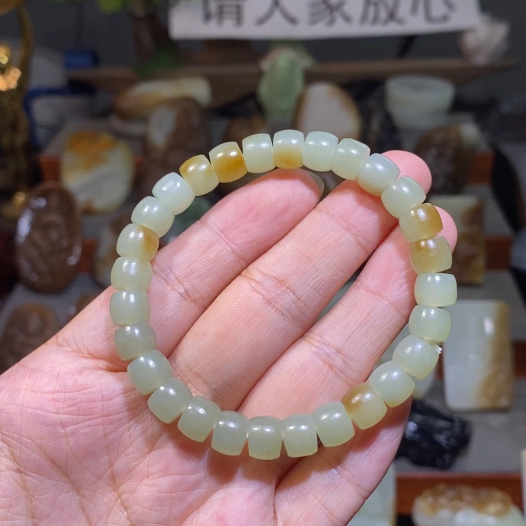 未镶嵌手链和田玉（糖玉）卡8