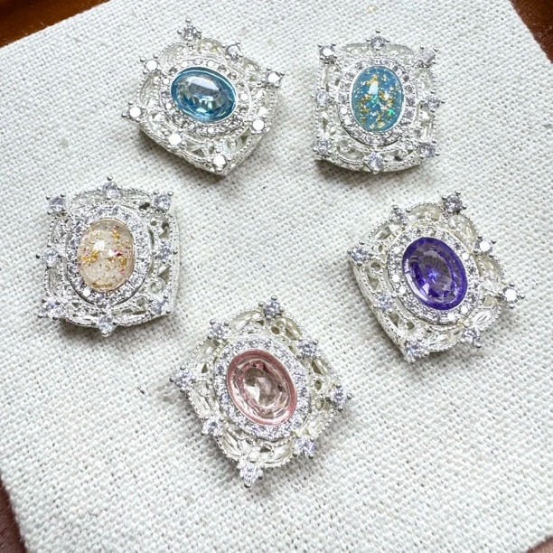 【银色魔盒】锆石镂空方糖DIY手链项链饰品配珠隔珠串珠