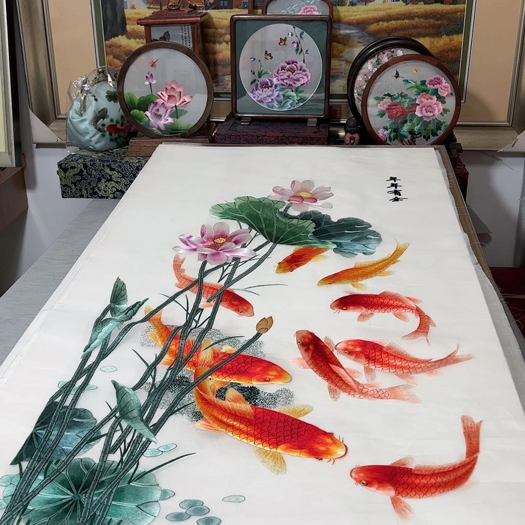 刺绣玉*纯手工刺绣画