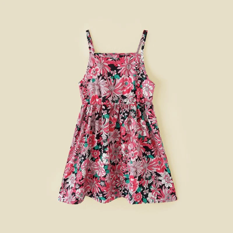 2025夏季新款儿童裙子女童吊带碎花连衣裙儿童公主裙子HLBT0012