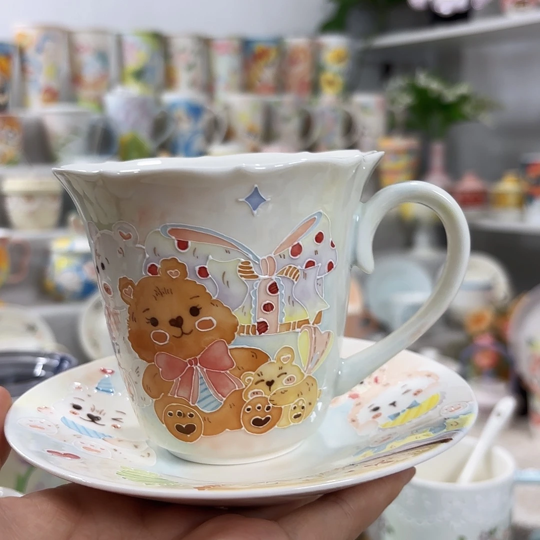 手绘高温釉下彩陶瓷