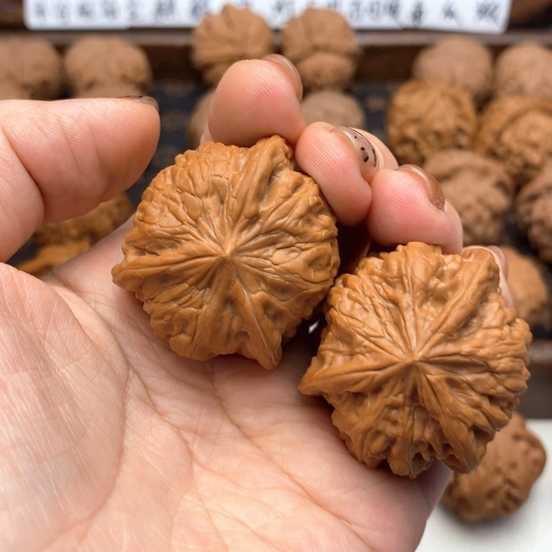 文玩核桃把件39尺全品凹底人奔