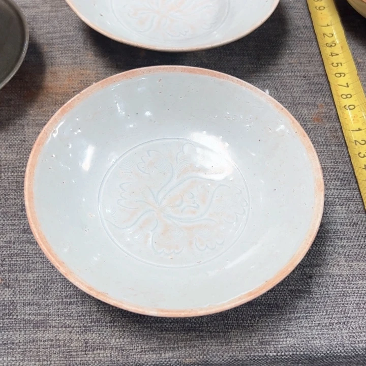 影青盘子一对包邮东**韵