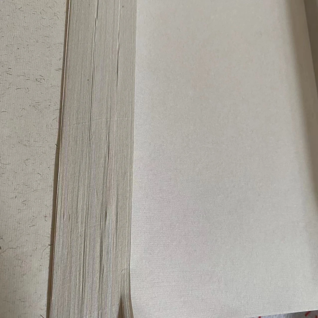 【直播间专享】纯手工米色山桠皮纸四尺对开25张