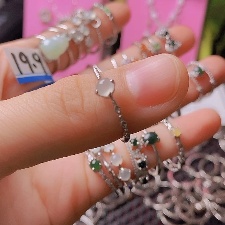 翡翠戒指银S925镶嵌蒋**姐