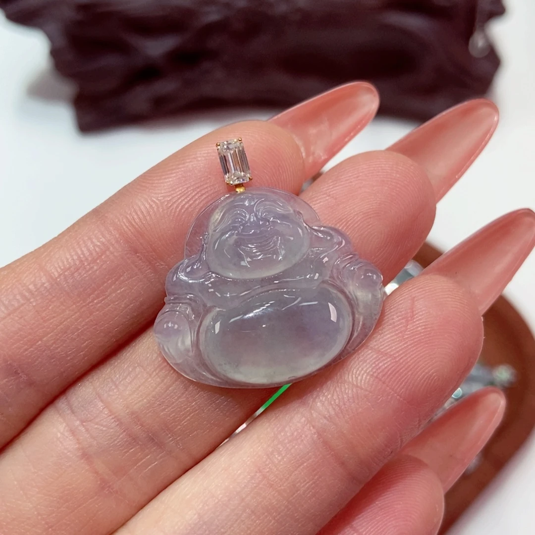 翡翠未镶嵌颈饰佛公