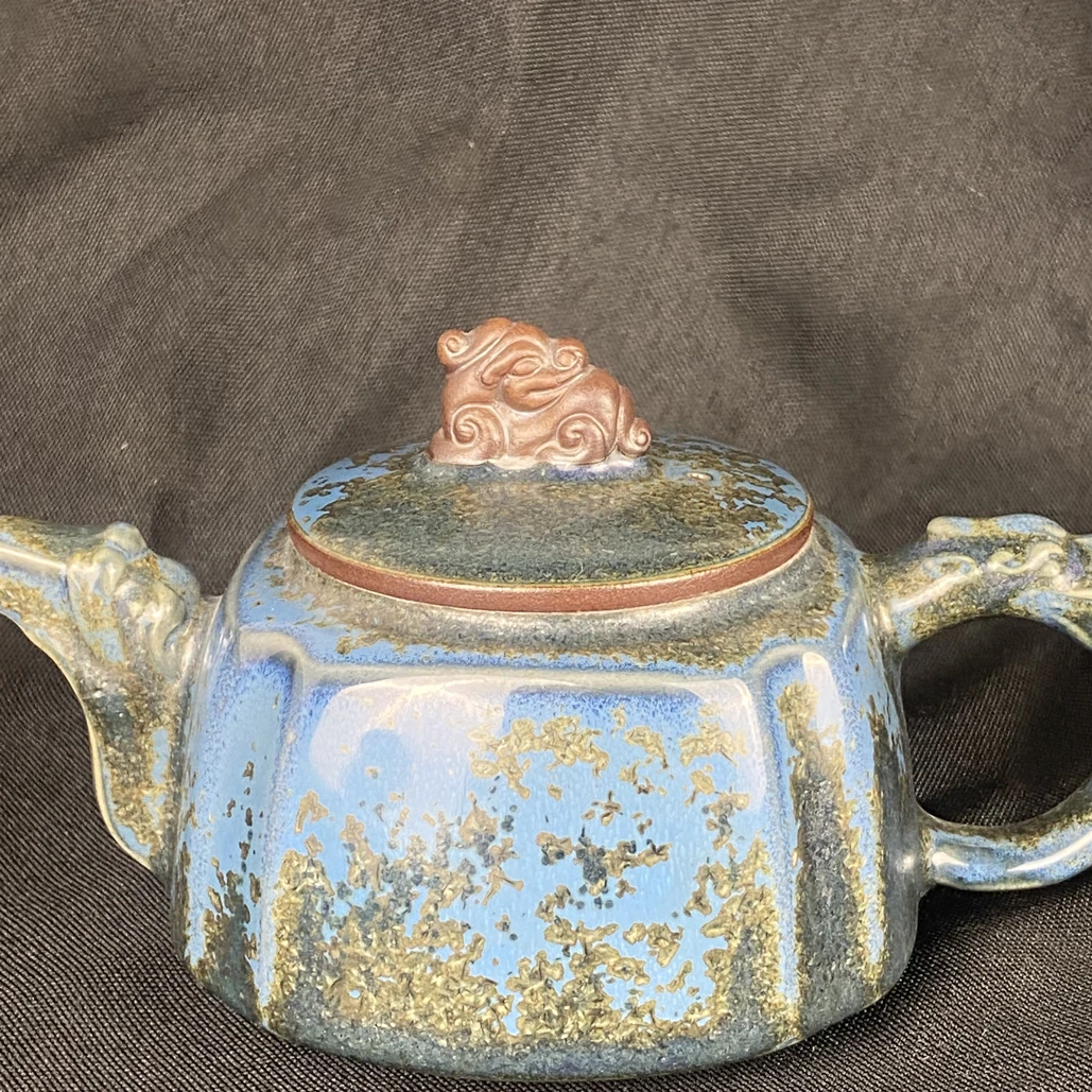 中国神后钧瓷茶具 四方壶