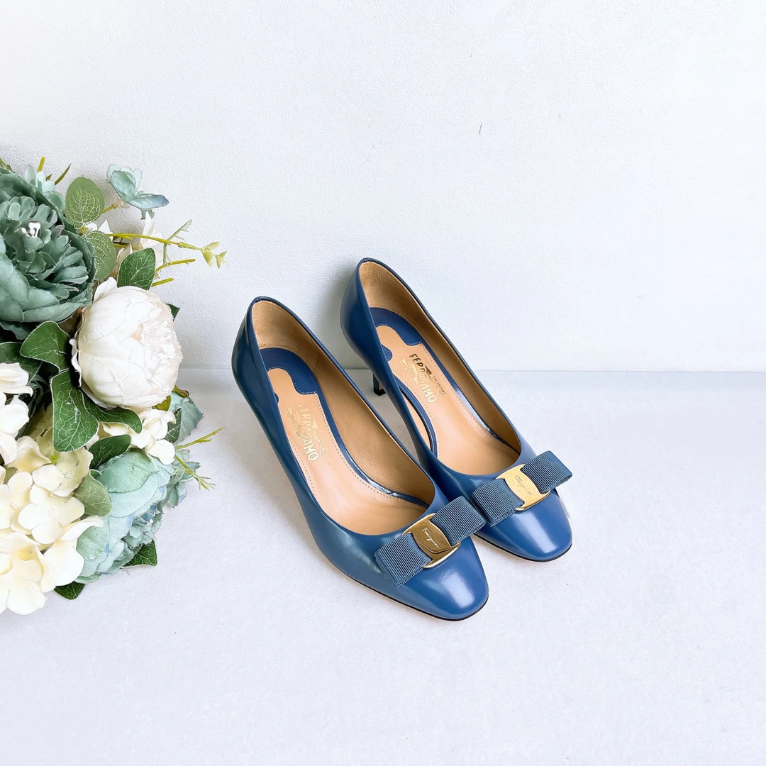 99新 FERRAGAMO/菲拉格慕 高跟鞋/37.5码/XspS10112