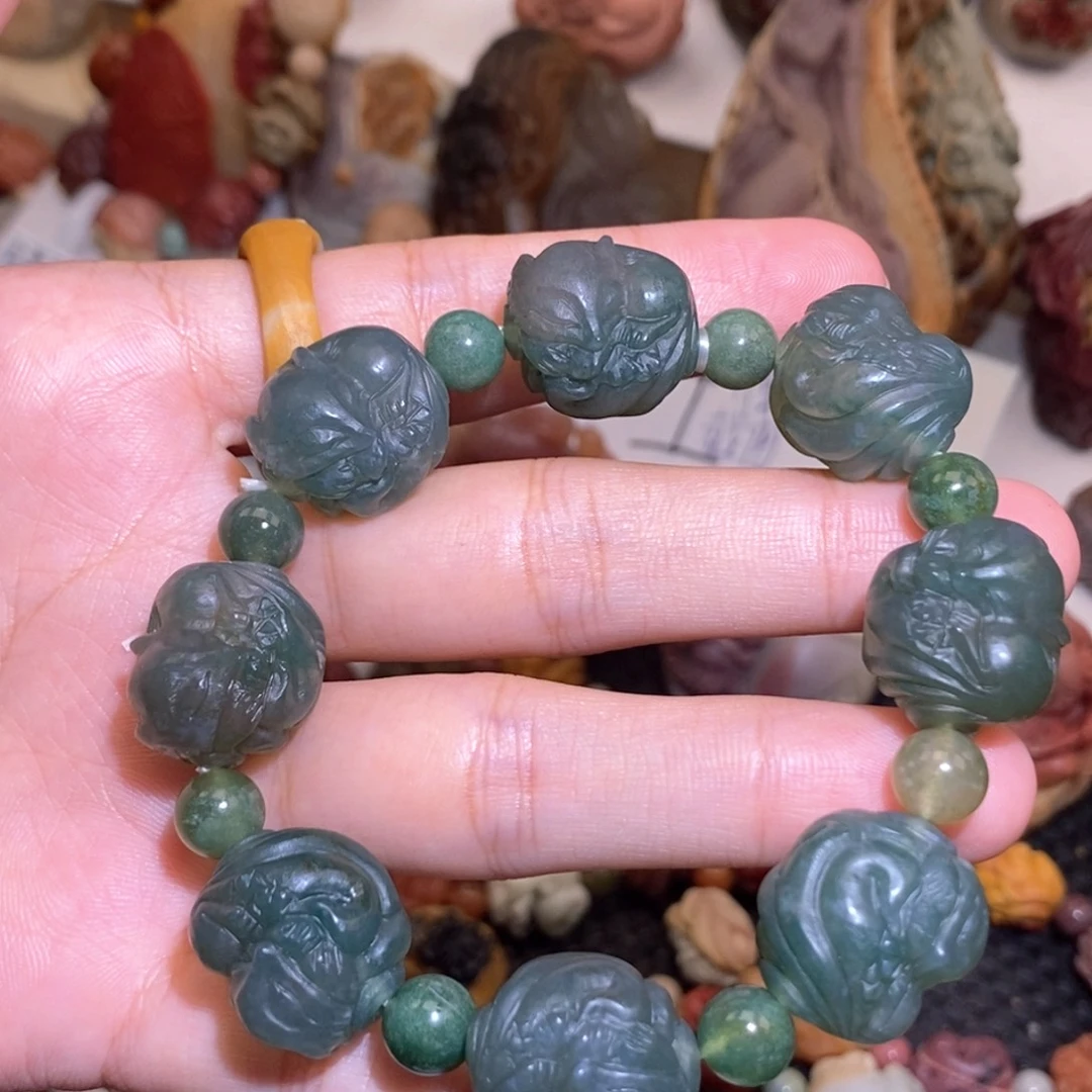 石英质玉（阿拉善玉）未镶嵌手链