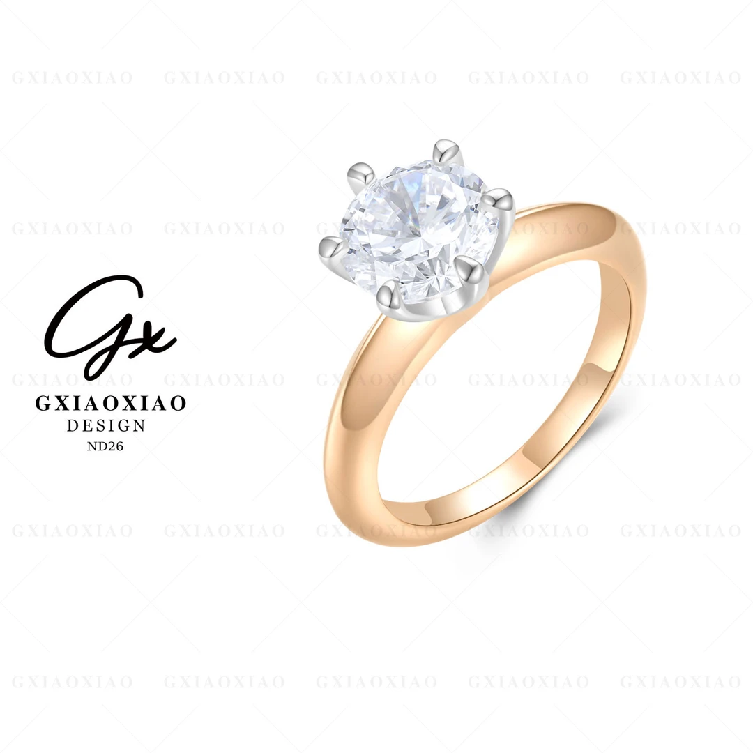 G XIAOXIAO 925银 镀K金【倾心繁花】高级气质百搭经典戒指 ND26