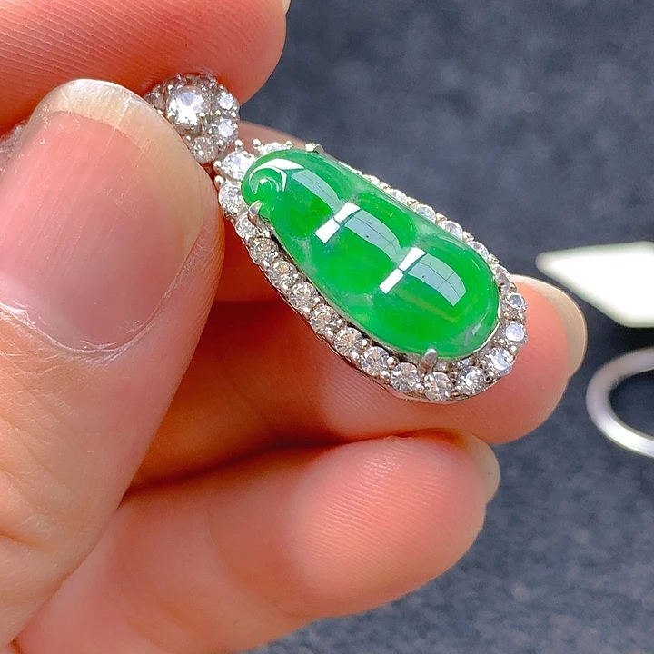 翡翠银S925镶嵌颈饰