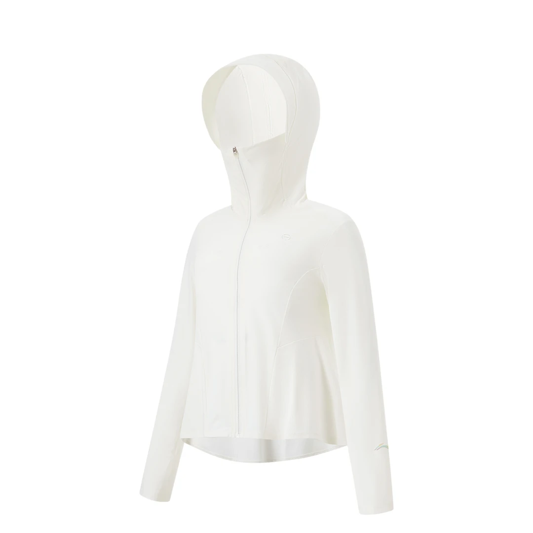 李宁女童综合体能系列反光冰感舒适防晒修身针织运动外套YFDU176