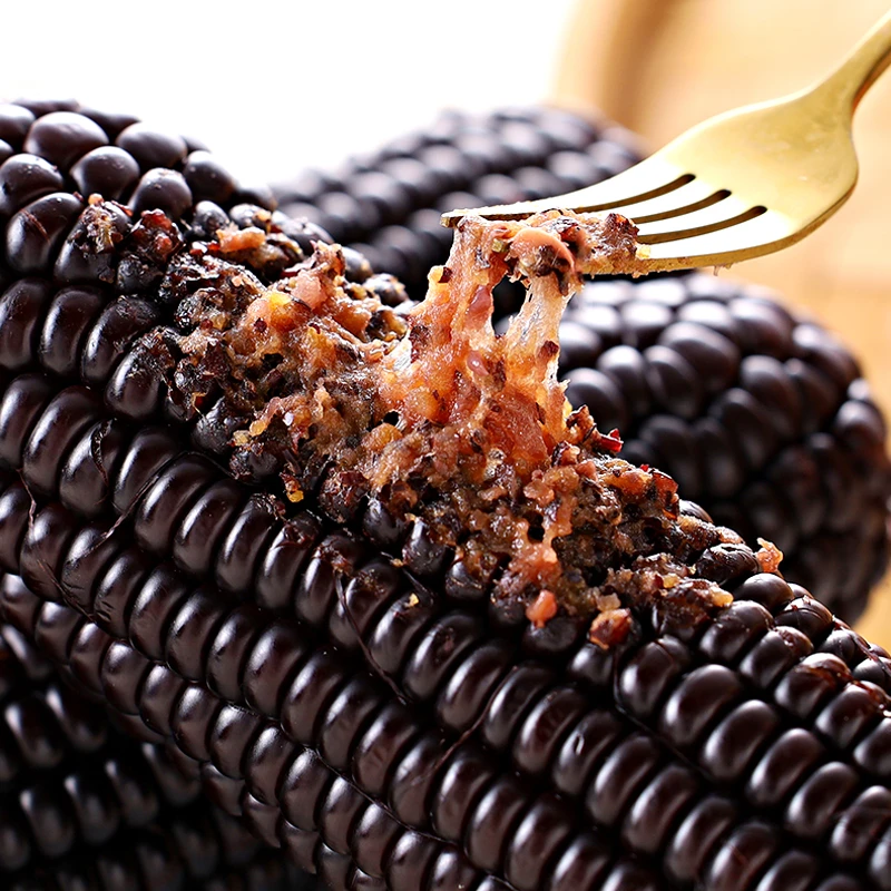 查干九月{可试吃1支}东北非转基因特大黑甜糯玉米10支装整箱2200g