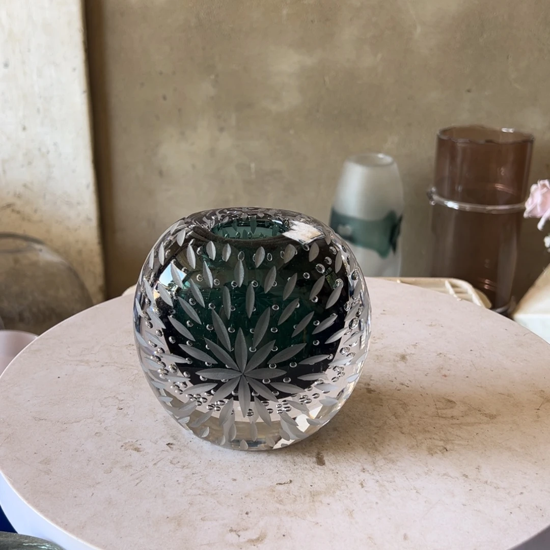 弘扬琉璃花器微瑕高度14