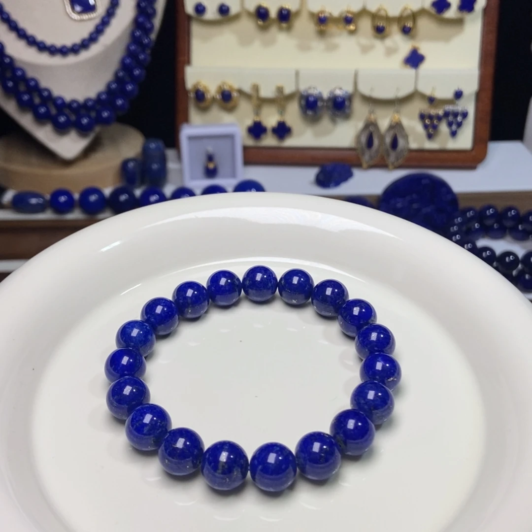 青金石未镶嵌10mm单圈手串