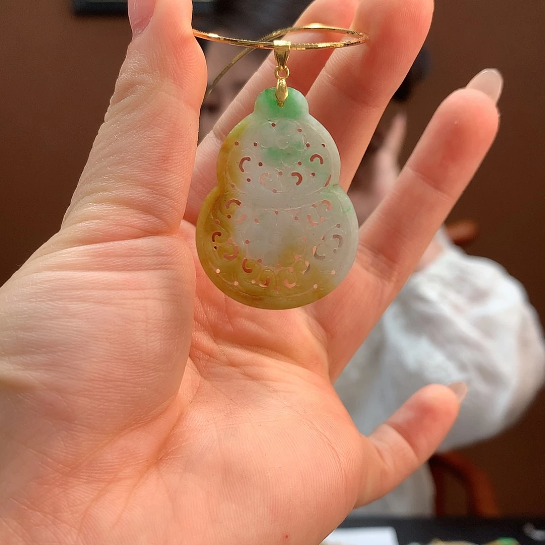 翡翠银S925镶嵌颈饰吊坠