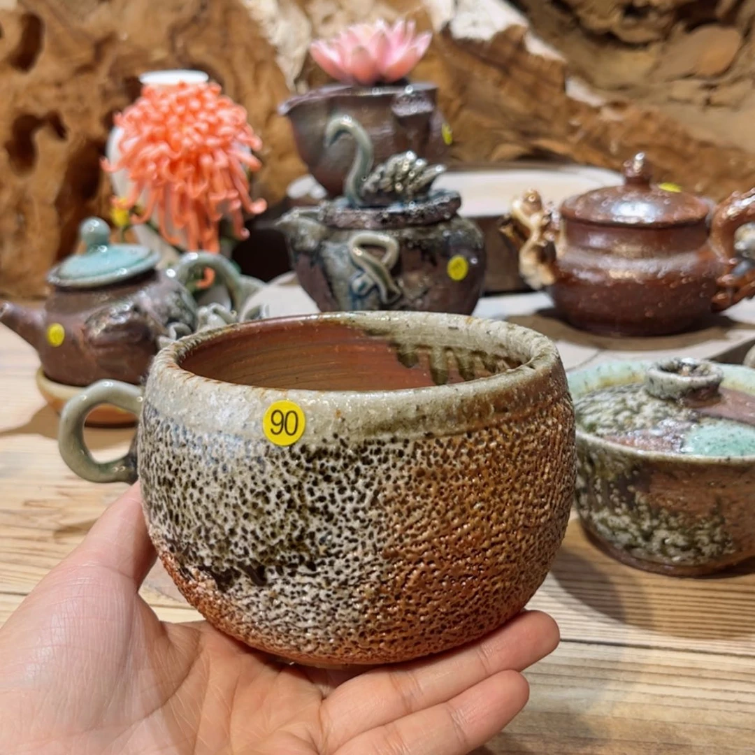 【闪购商品】品**客柴烧茶具手工茶杯90